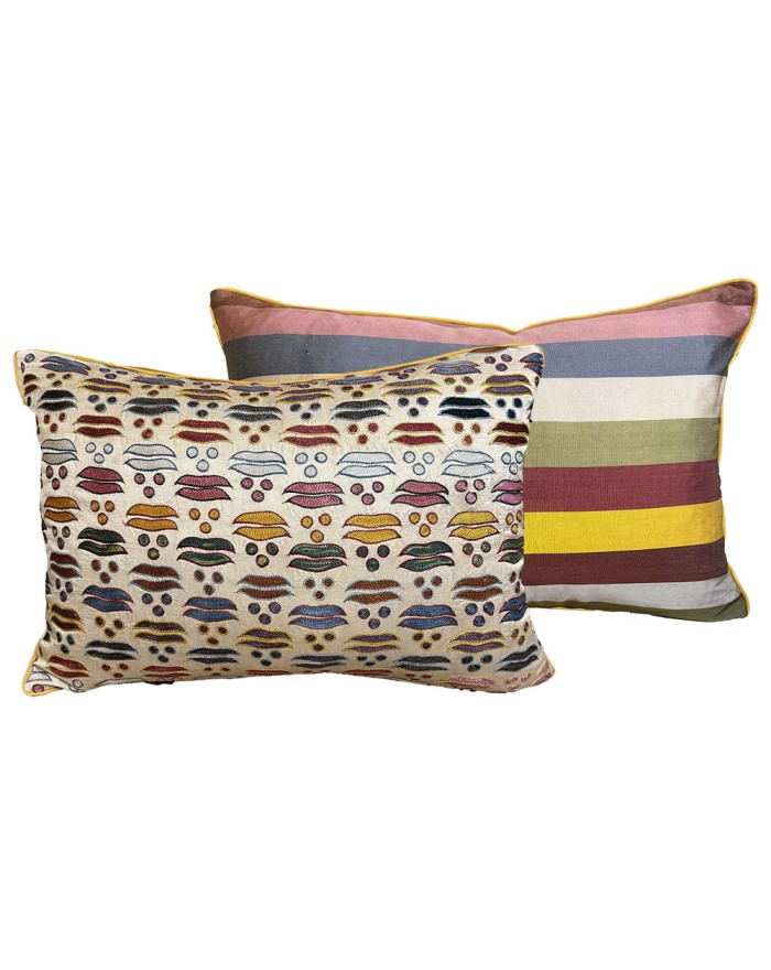 coussin suzani et ikat