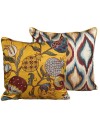 Suzani and ikat cushion