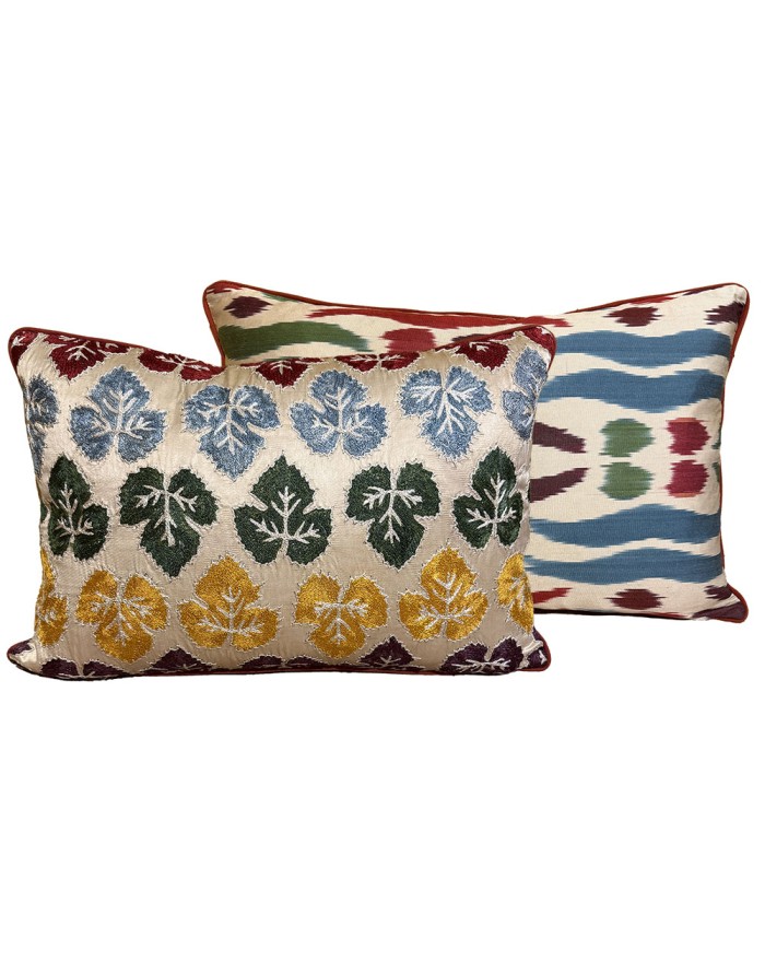 coussin suzani et ikat