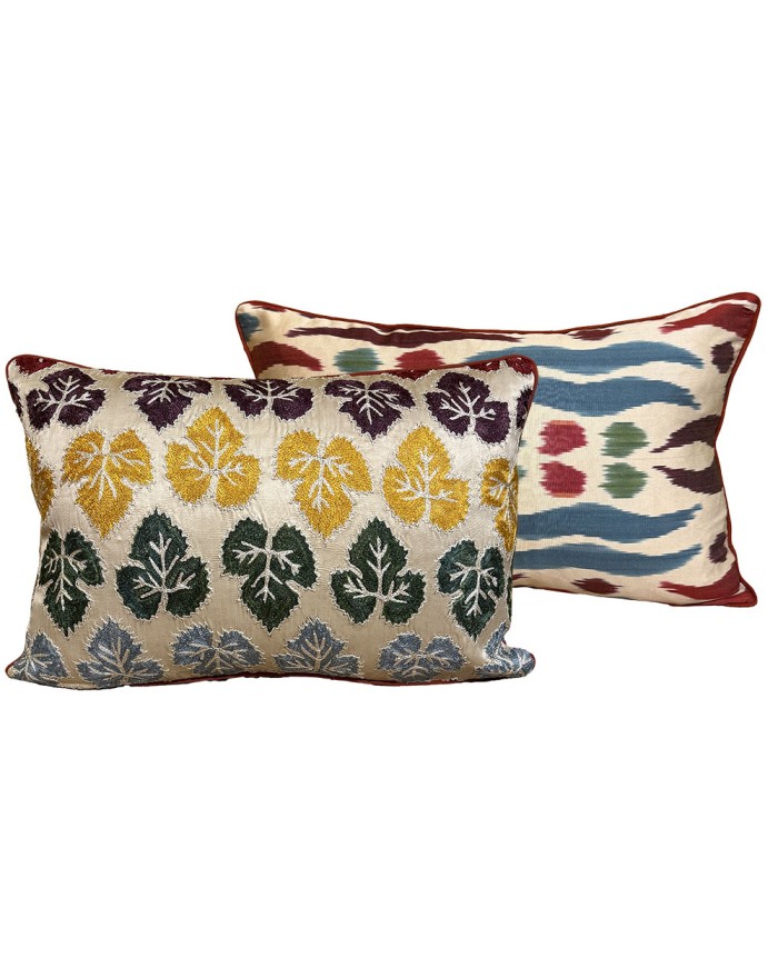 coussin suzani et ikat