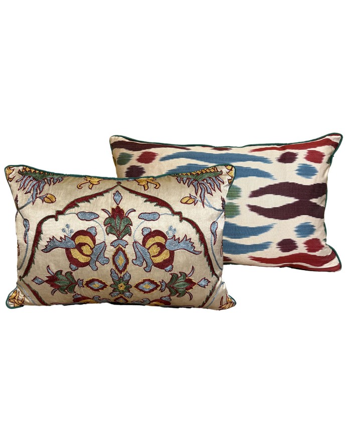 coussin suzani et ikat