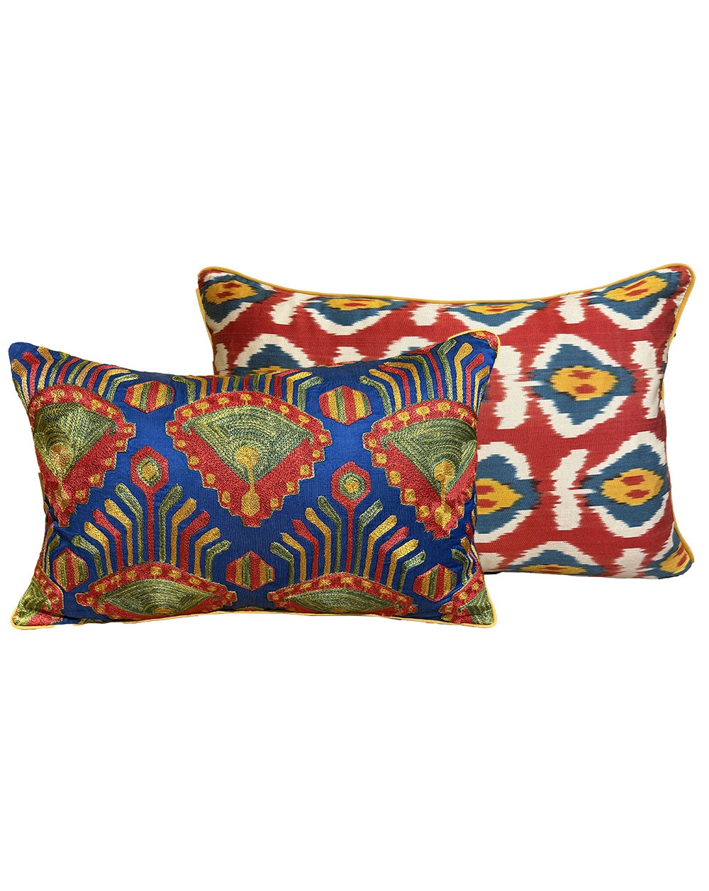 coussin suzani et ikat