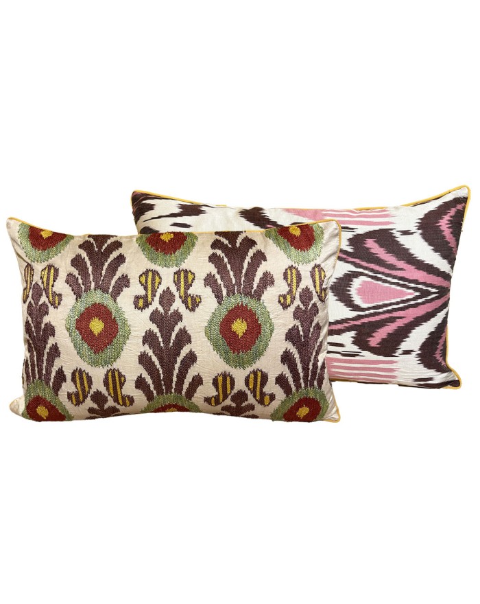 coussin suzani et ikat