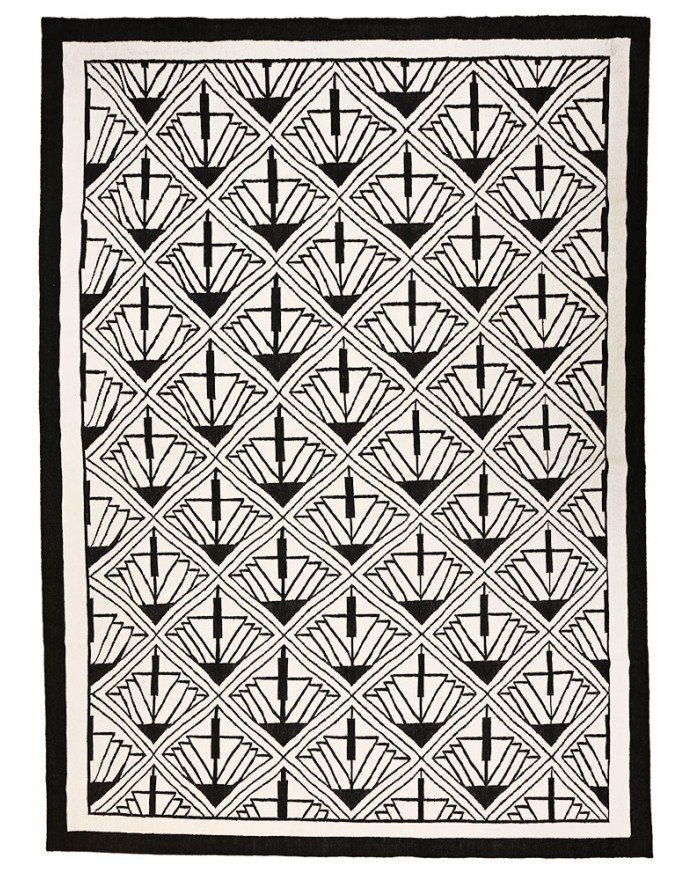 large rug black and white