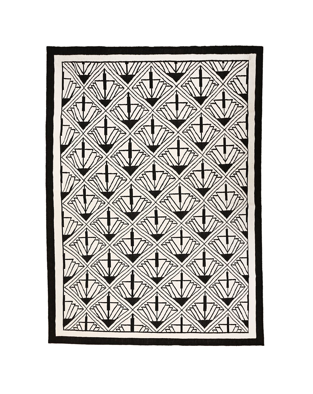large rug black and white