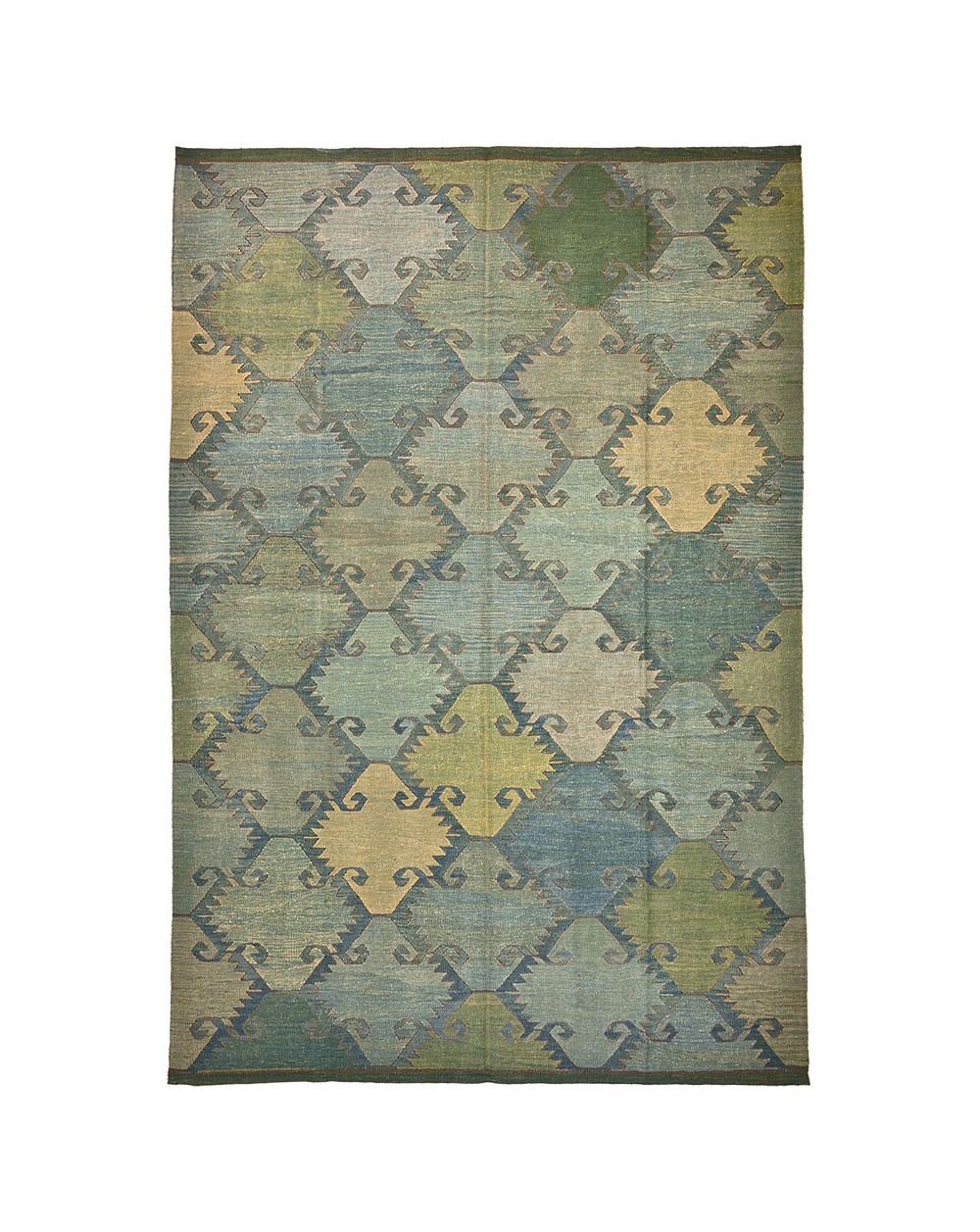 large green rug handweaved paris