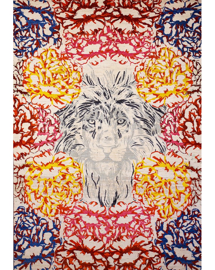 Lion - Hand-knotted rug