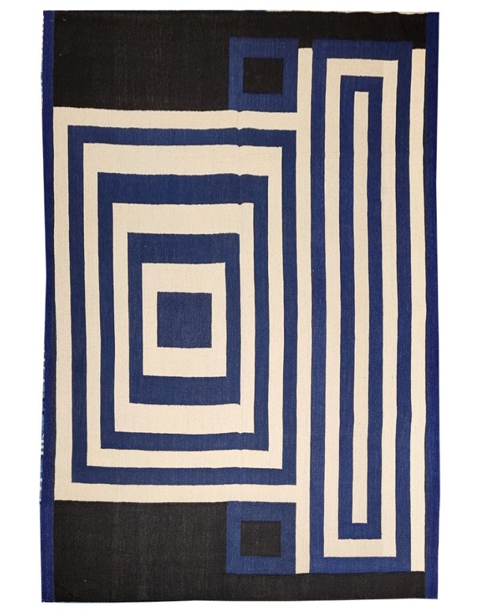 tapis moderne bleu