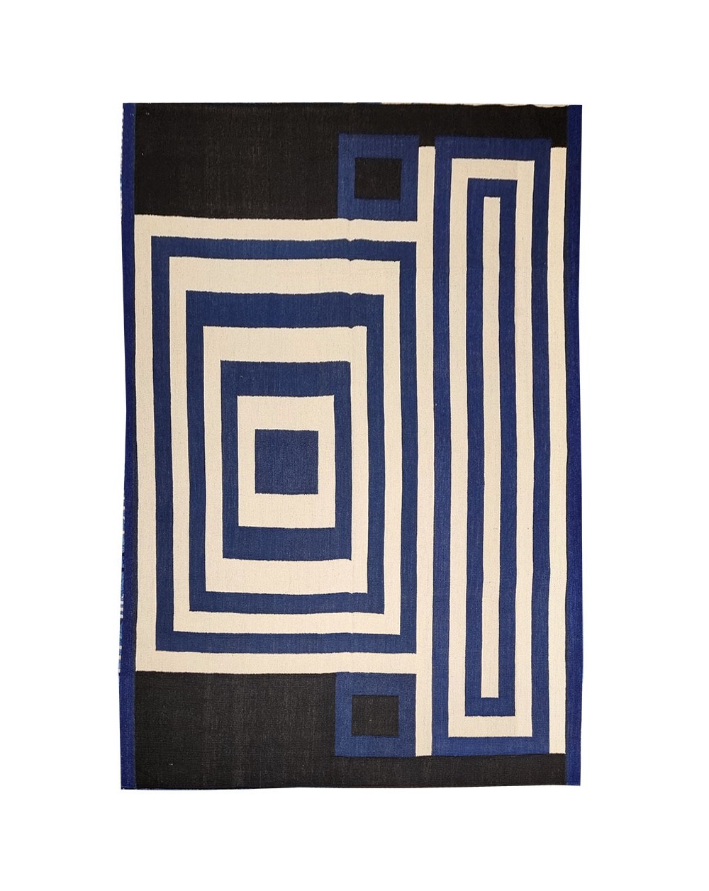 tapis moderne bleu
