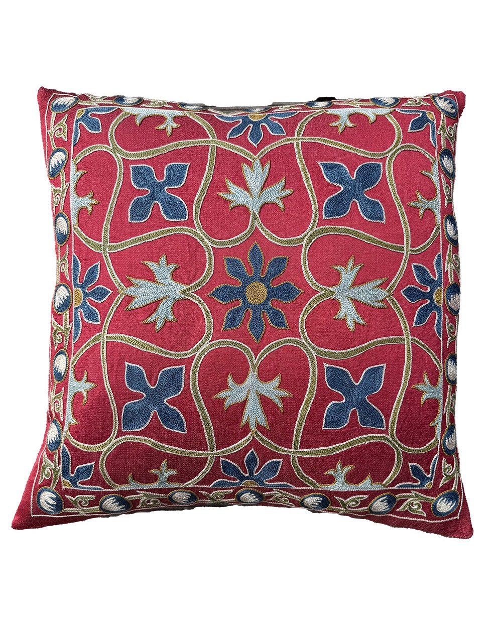 red silk cushion