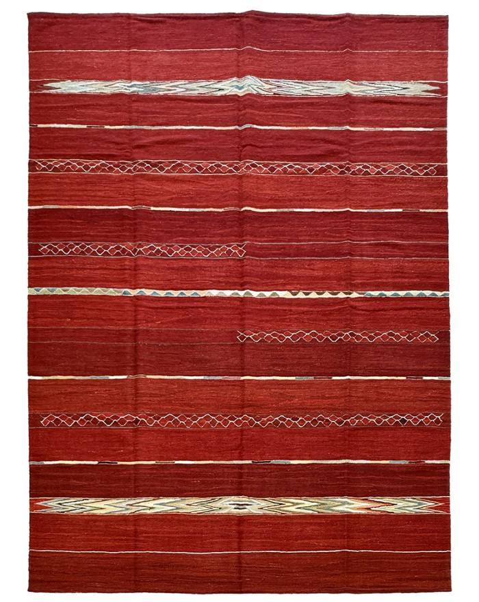 Grand tapis contemporain rouge