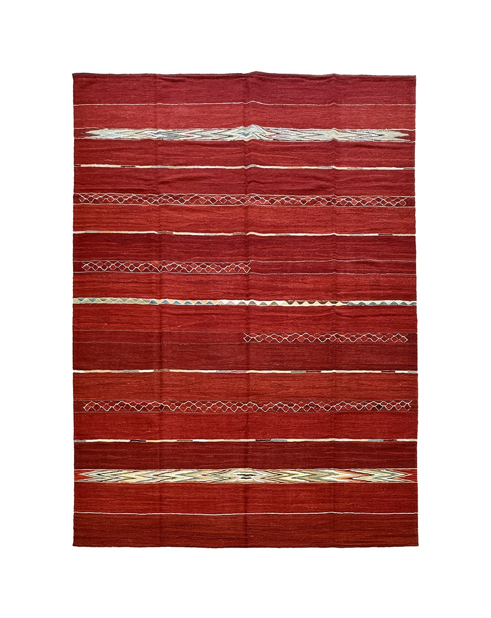 Grand tapis contemporain rouge