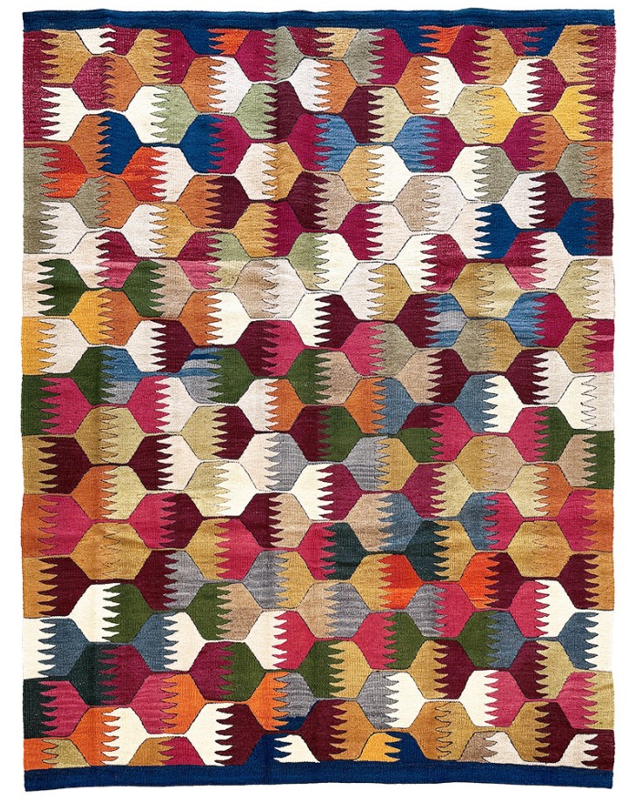 tapis de salon coloré