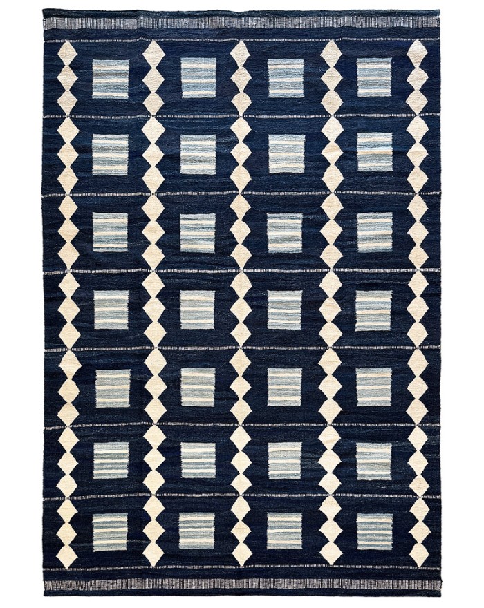 Vitrail bleu - Tapis kilim