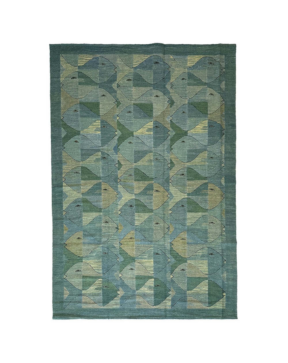 Poisson Vert - Tapis kilim