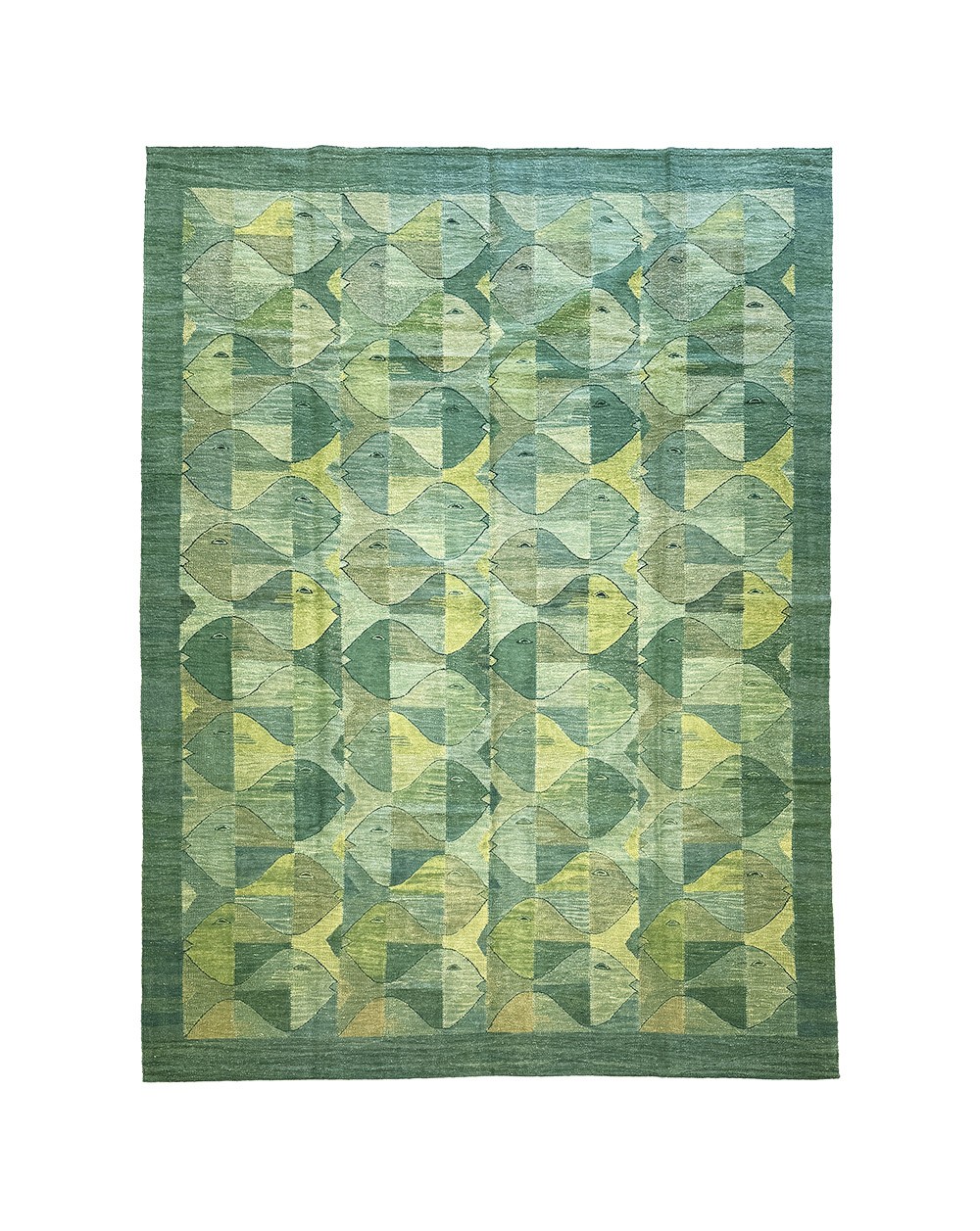 Poisson Vert - Tapis kilim