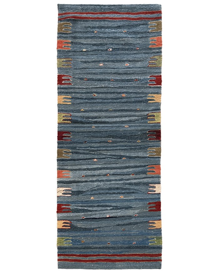 small blue rug