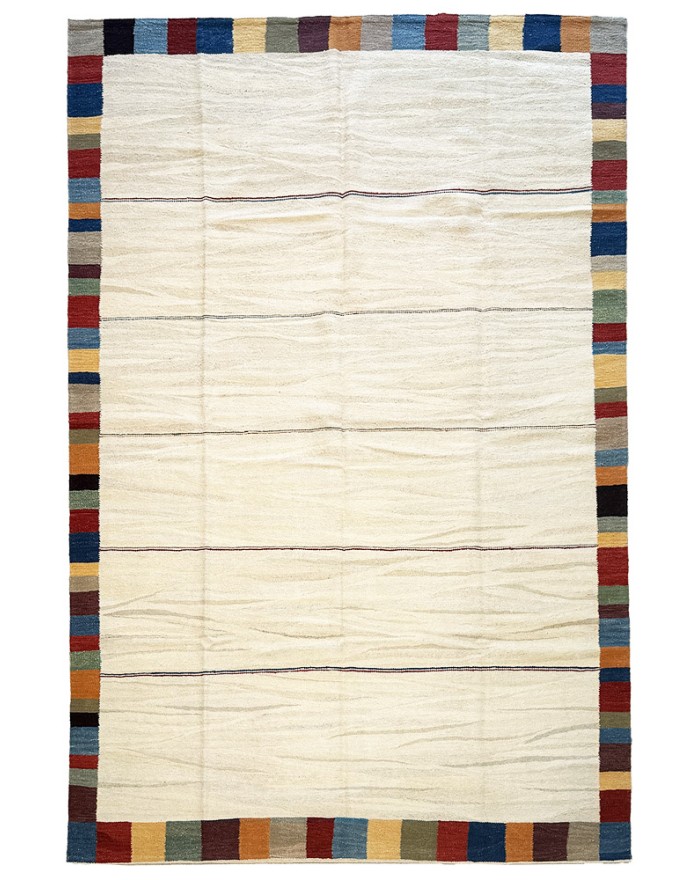 tapis blanc fait main