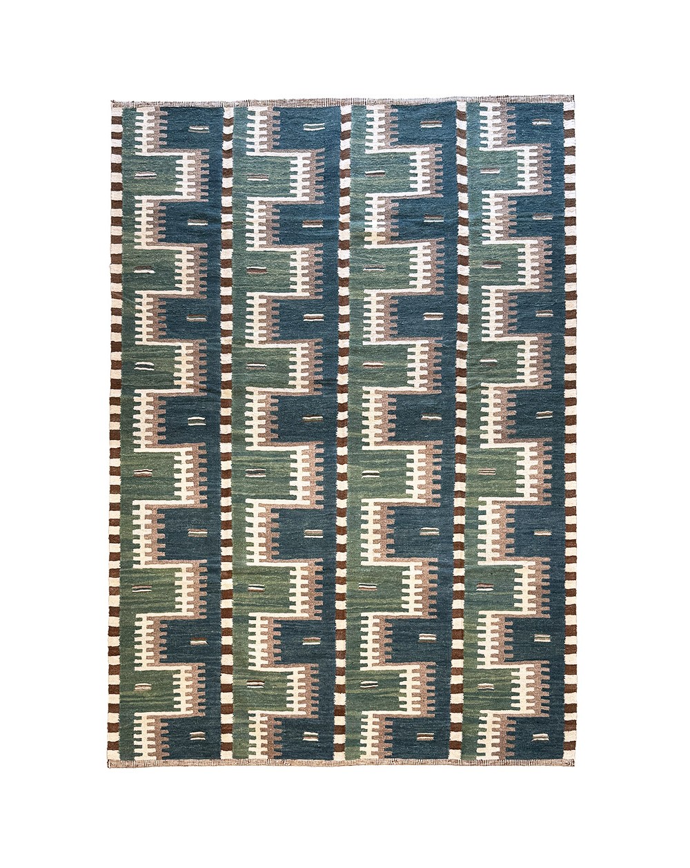 green graphic rug