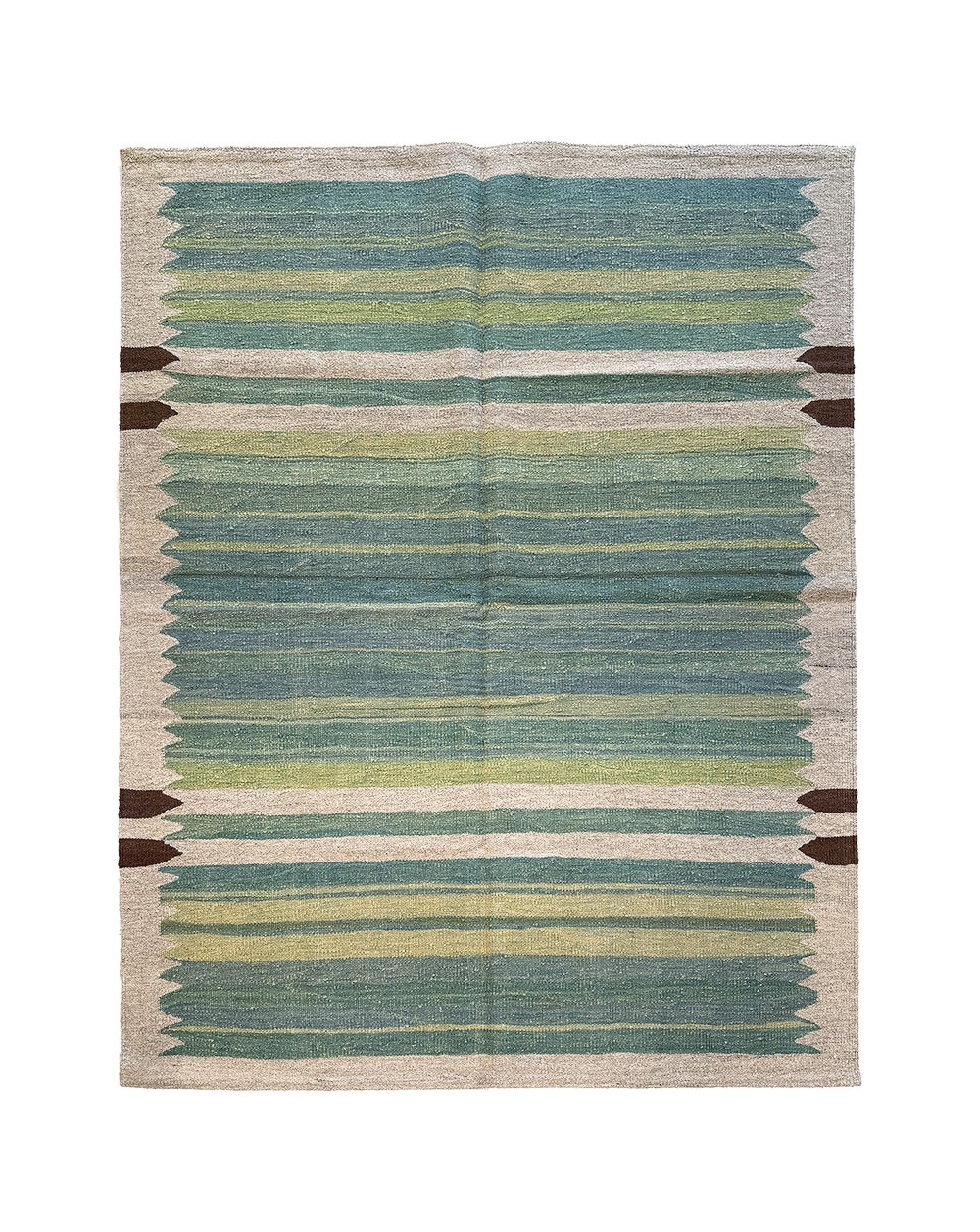tapis kilim contemporain vert