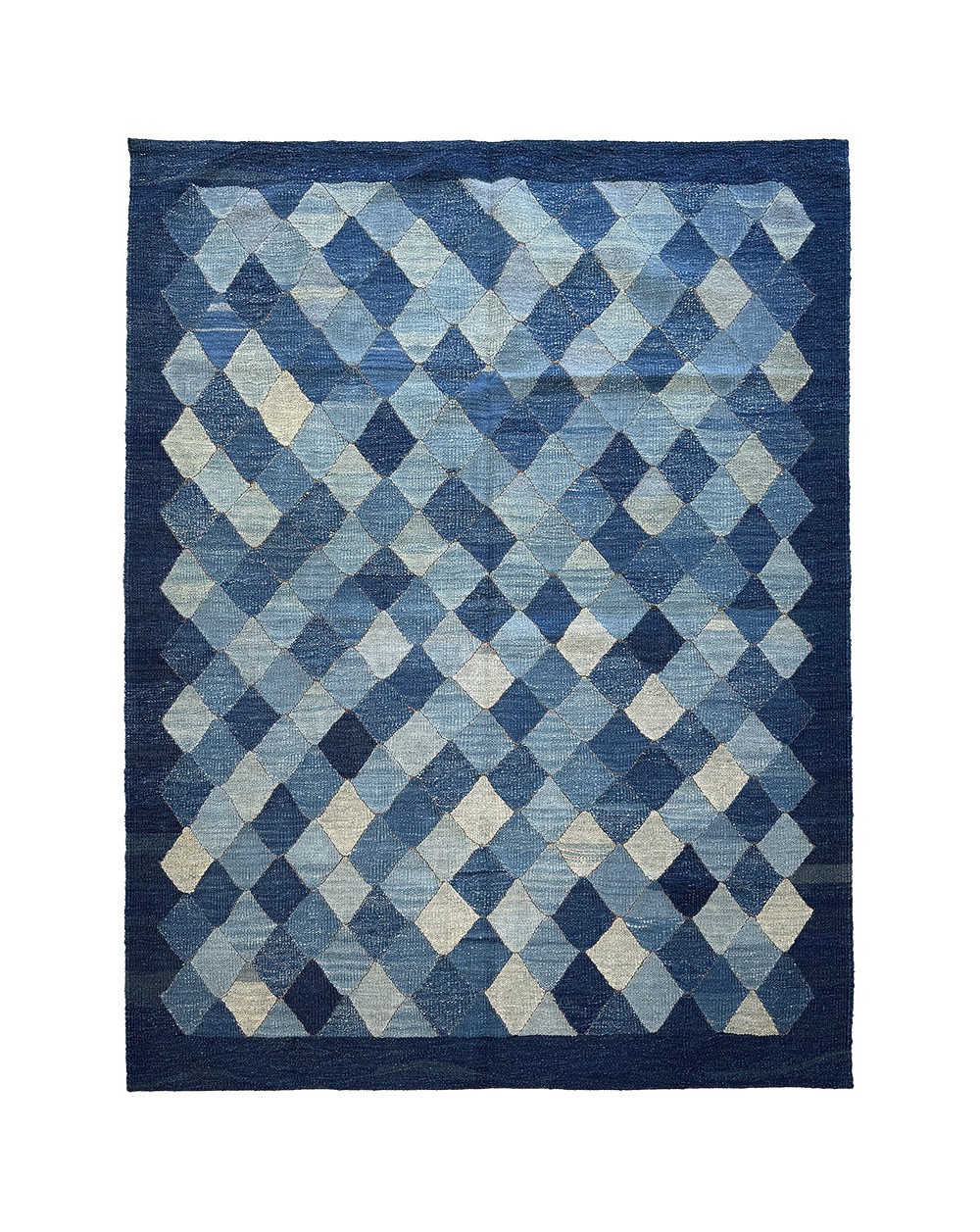 blue contemporary rug