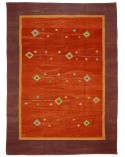 Red contemporary rug -New kilim - Contemporary pattern