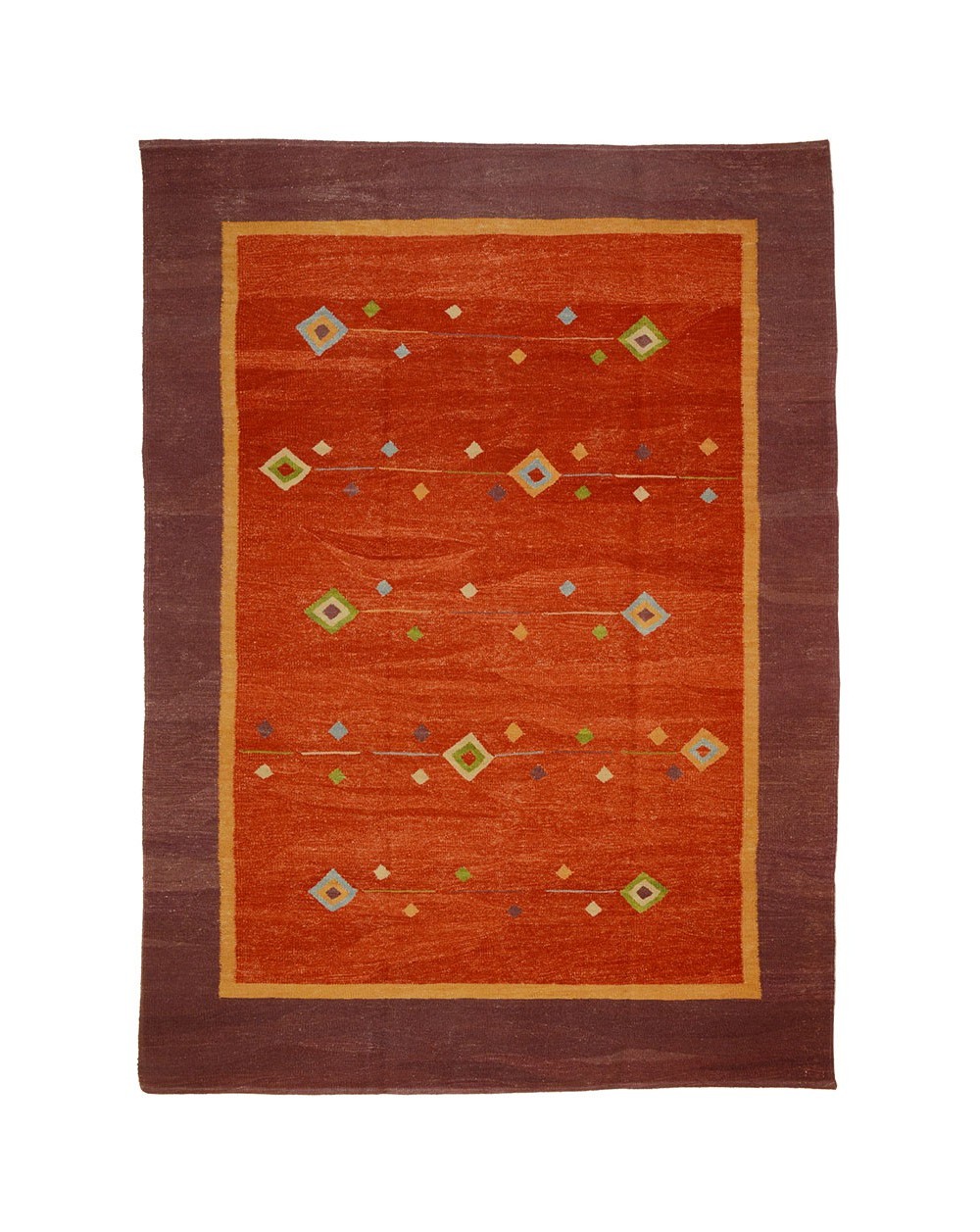 Red contemporary rug -New kilim - Contemporary pattern