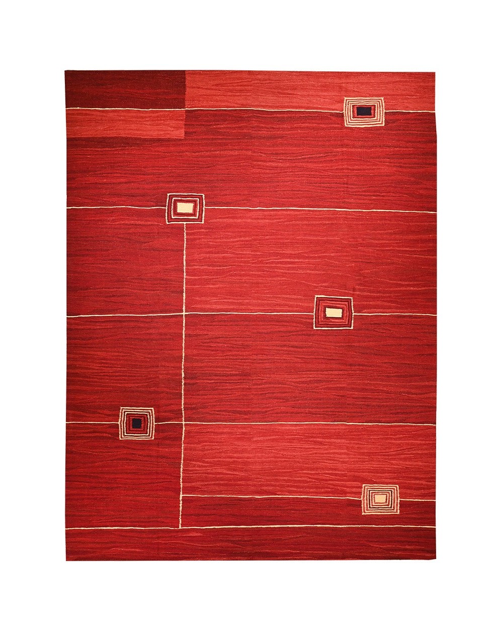 grand tapis rouge contemporain 