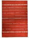 Tapis motif navarro rouge 