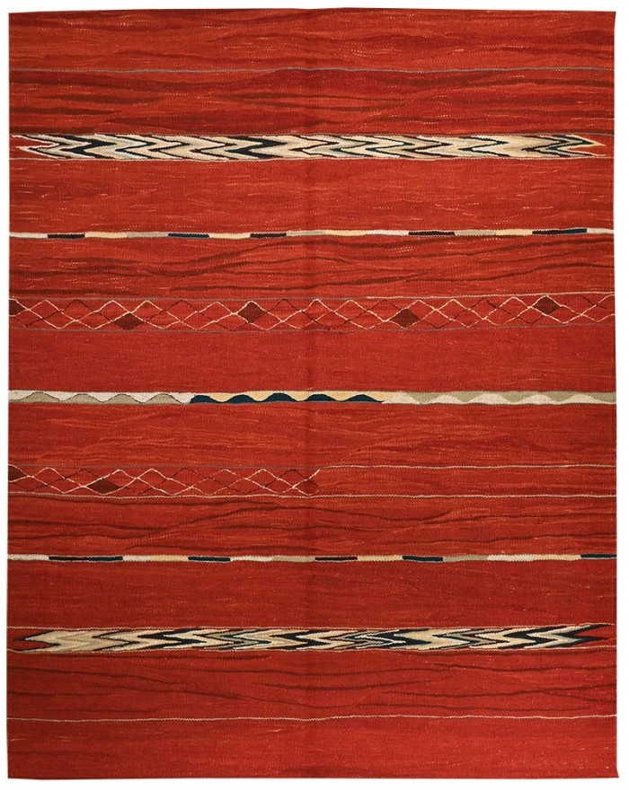contemporary red rug