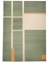green graphic rug