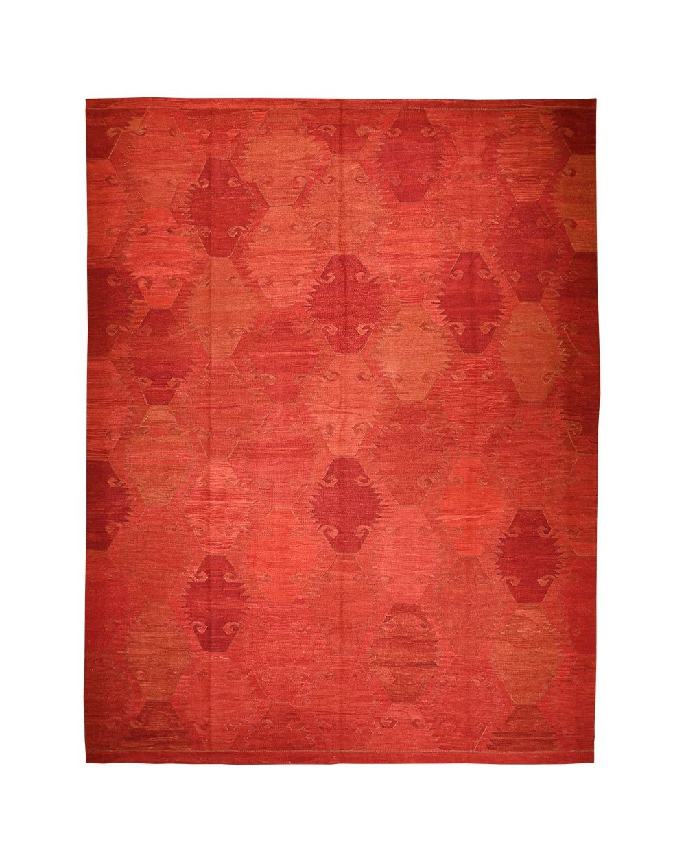Tapis kilim motif traditionnel rouge 