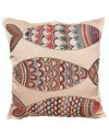 Fish Suzani cushion