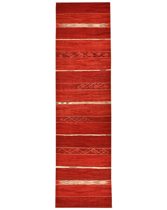 Red hallway rug