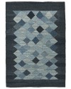 Small blue woven rug