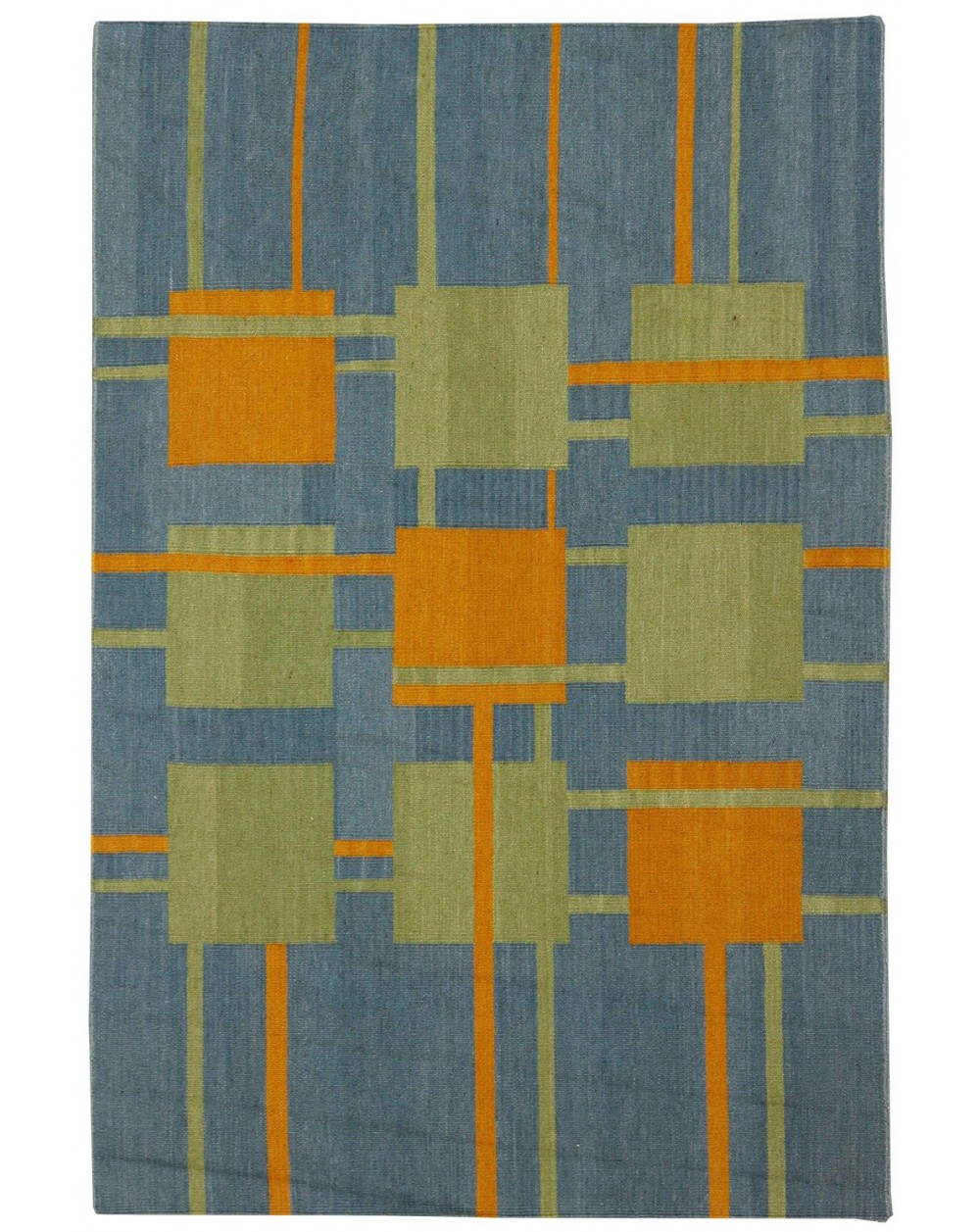 big red contemporary rug