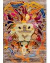 hand-knotted rug with animals