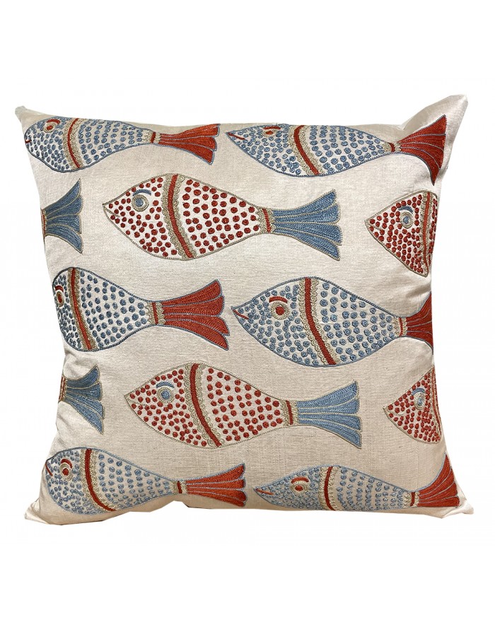 Ikat Velvet Cushion