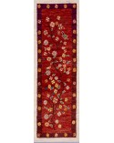 Coussin en velours d'ikat