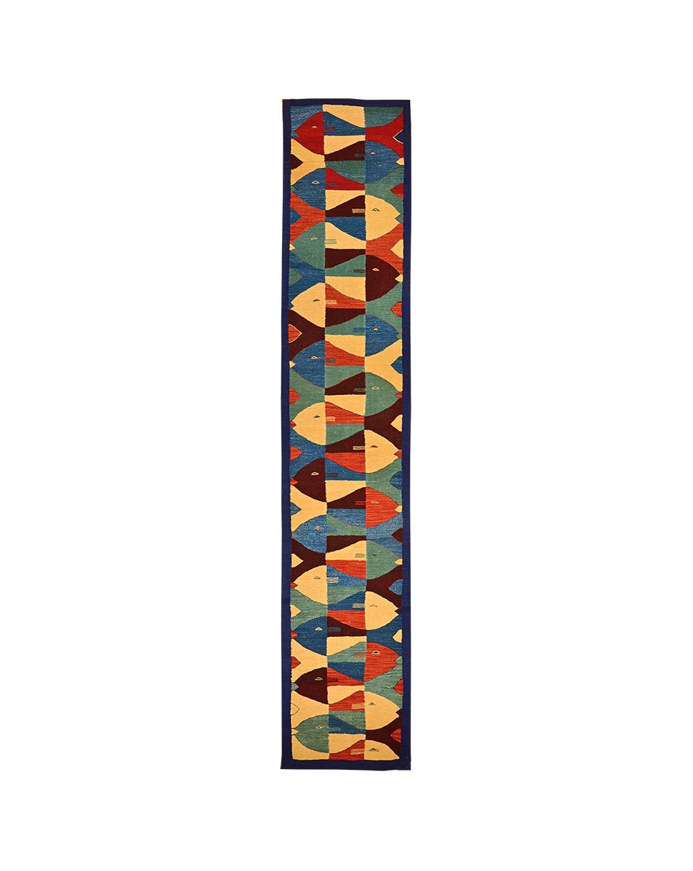 Poisson Multicolore- Tapis kilim