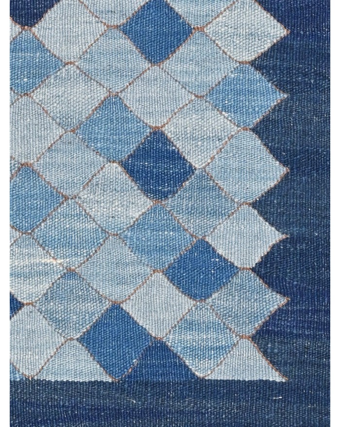 Arlequin Blue - Kilim rug