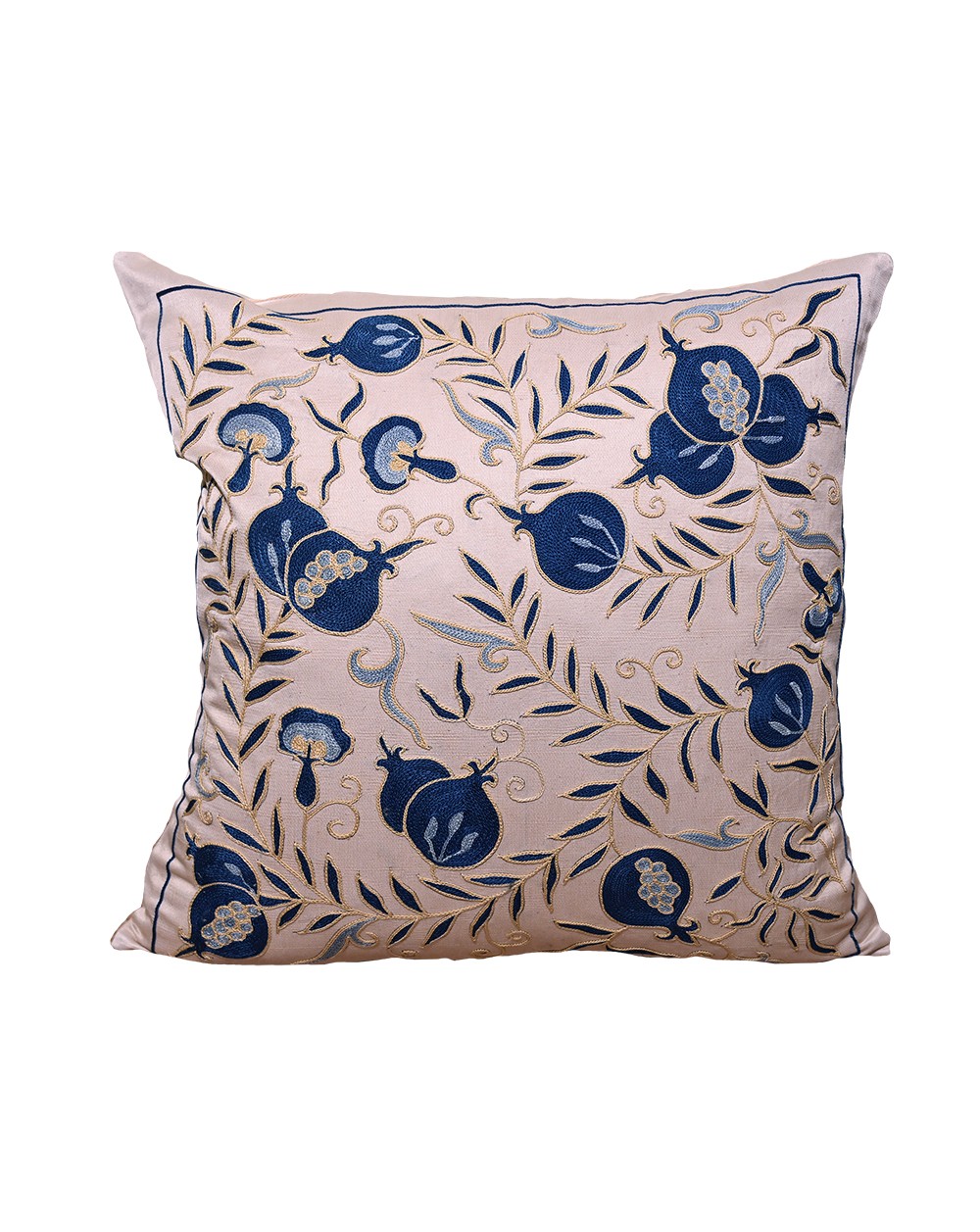 coussin en soie orange