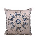 coussin en soie orange