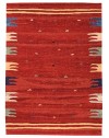 big red contemporary flatweave