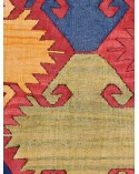 swedish rug yellow red and blue