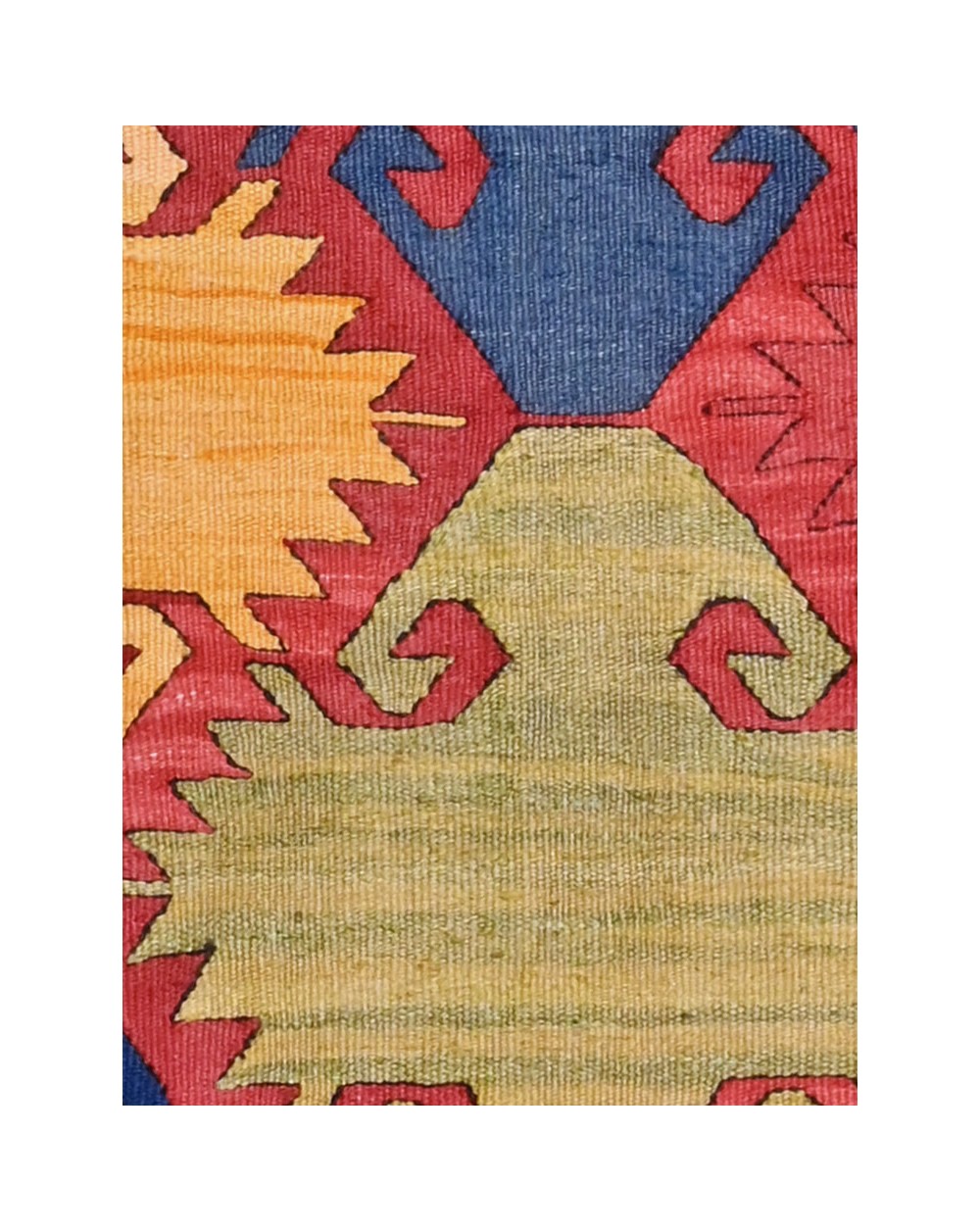 swedish rug yellow red and blue