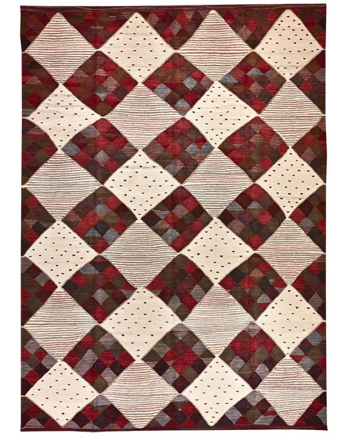 Mosaique prune - Tapis kilim