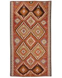 Blue kilim rug - made in Türkiye