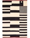 graphic rug black and white