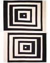 grand tapis graphique noir et blanc